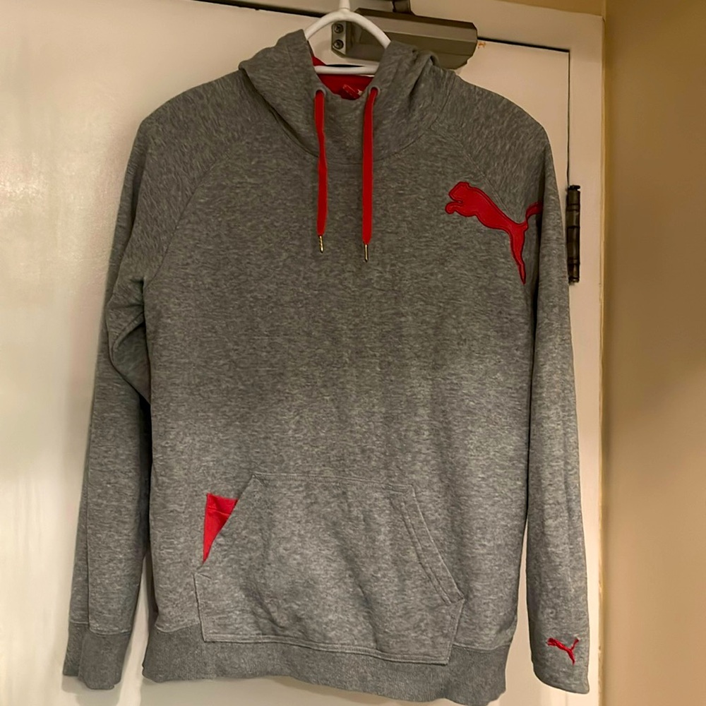 Women’s hoodie gray, soft style, medium size, Puma